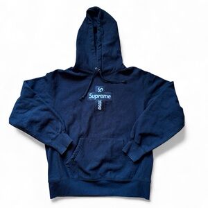 Cross-Box Logo Hooded Sweatshirt, Black, Size Small, Supreme